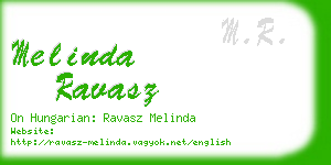 melinda ravasz business card